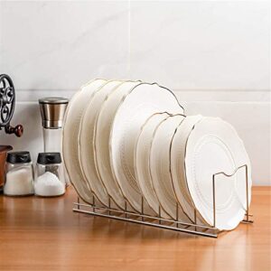 SANNO Pot Pan Lid Holder Rack Organizer Kitchen Organizer Drawer Plate Organizer Pot Lids, Storage Cutting Boards, Bakeware, Serving Trays, Reusable Containers in Cabinet Pantry , Stainless Steel