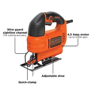 BLACK+DECKER Jig Saw, 4.5 -Amp (BDEJS300C)