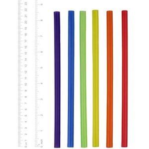 [200 Pack] Jumbo Smoothie Straws - 8.5" High Assorted Colors Milkshake Straws