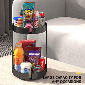 CASUN 2-Tier Turntable Spice Rack,Lazy Susans, Rotating Spice Rack Storage Tray for Spice Sorting, Lazy Susan Turntable Organizer for Cabinet (Medium)