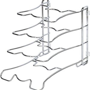 2 Pack - SimpleHouseware Kitchen Cabinet Pan and Pot Cookware Organizer Rack Holder, Chrome