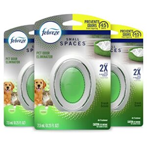 febreze small spaces pet odor fighter air freshener, fresh, 3 count