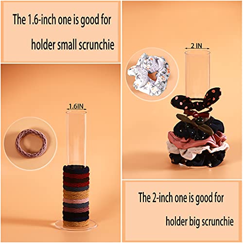 ByKen Jewelry 2PCS Acrylic Scrunchie Holder Organizer?Hair Ties Display stand,Organizer for Bracelets Bangle Watchs