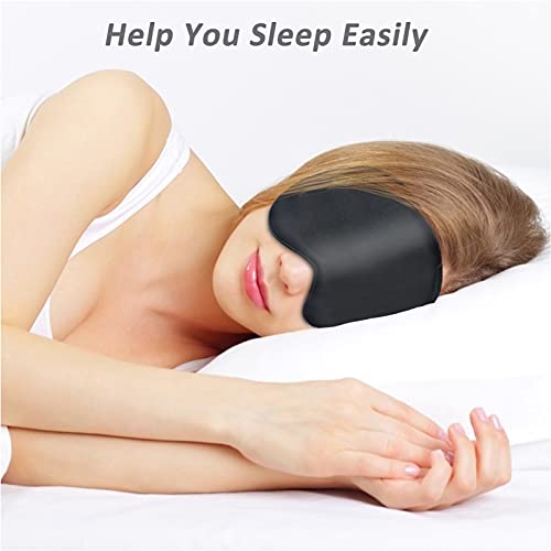 Sleep Mask, Super Soft Eye Masks with Adjustable Strap, Lightweight Comfortable Blindfold,Perfect Blocks Light for Men Women(1Black 1Gray 1Pink)