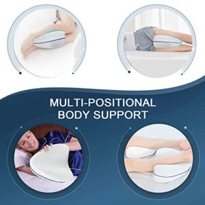 GLORSIGN Knee & Leg Pillows Foam Support Pillow for Sleeping for Back Pain,Leg Pillow for Sleeping On Side, Memory Foam Cushion Knee Support Pillows ,Pregnancy Pillow Removable and Washable Cover