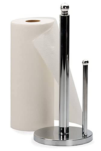 RSVP International Kitchen Collection Countertop Paper Towel Holder, 6x13.75, Chrome