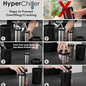 HyperChiller HC2M Patented Iced Coffee/Beverage Cooler, NEW, IMPROVED,STRONGER AND MORE DURABLE! Ready in One Minute, Reusable for Iced Tea, Wine, Spirits, Alcohol, Juice, 12.5 Oz, Mint Blue