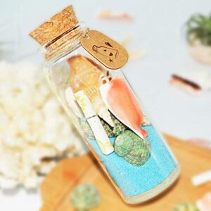 Danmu 30ml 1.18" x 2.75" Mini Glass Bottles, Jars with Wood Cork Stoppers, Tiny Glass Jars, Wishing Bottles, Message Bottle for Wedding Favors, Halloween Decorations, Baby Shower Favors(12Pcs)