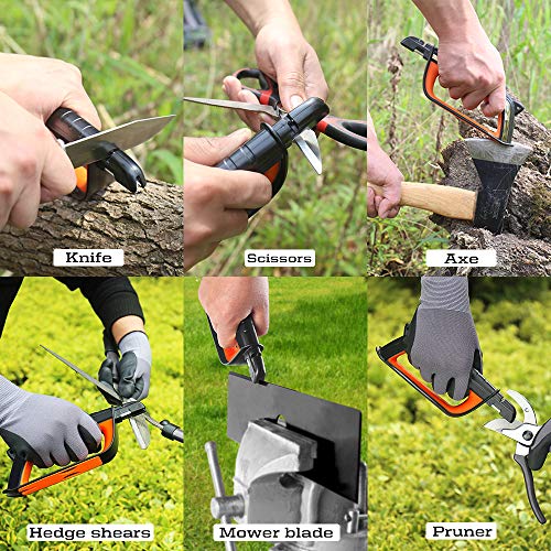 SHARPAL 103N All-in-1 Knife Garden Tool Multi-Sharpener for Lawn Mower Blade, Axe, Hatchet, Machete, Pruner, Hedge Shears, Scissors