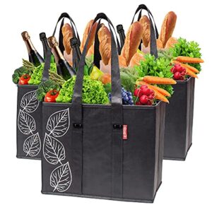 planet e reusable grocery shopping bags with reinforced bottoms (pack of 3)