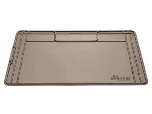 weathertech sinkmat waterproof under the sink cabinet protection mat, 34 1/4 by 22 3/4 inches, tan