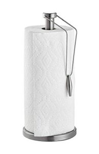 alpine countertop paper towel holder stand – standing paper towel holder roll dispenser for kitchen countertop & bathroom (steel- arm)