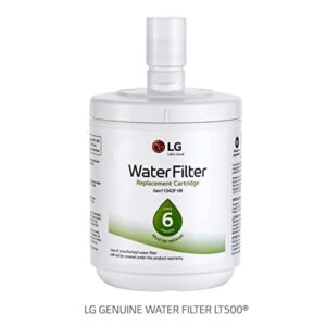 LG LT500P - 6 Month / 500 Gallon Capacity Replacement Refrigerator Water Filter (NSF42 ADQ72910911 , White