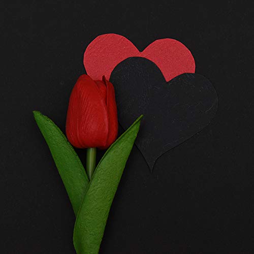 28 Pcs Multicolor Tulips Artificial Flowers Faux Tulip Stems Real Feel PU Tulips for Easter Spring Wreath Wedding Bouquet Centerpiece Floral Arrangement Cemetery Table Décor 14" Tall
