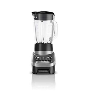 BLACK+DECKER PowerCrush Multi-Function Blender with 6-Cup Glass Jar, 4 Speed Settings, Silver