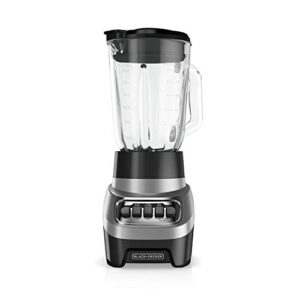 BLACK+DECKER PowerCrush Multi-Function Blender with 6-Cup Glass Jar, 4 Speed Settings, Silver