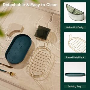 HAFUU Small Dish Drainers for Inside Sink, In Sink Mini Dish Drying Rack with Drainboard for Kitchen Counter