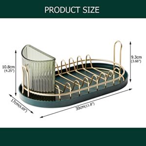 HAFUU Small Dish Drainers for Inside Sink, In Sink Mini Dish Drying Rack with Drainboard for Kitchen Counter