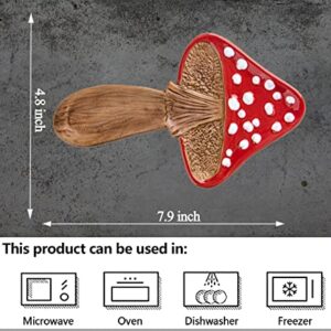 Spoon Rest Spoon Holder For Stove Top Cute Mushroom Spoon Rest For Kitchen Counter Ceramic Spatula Holder Utensil Rest