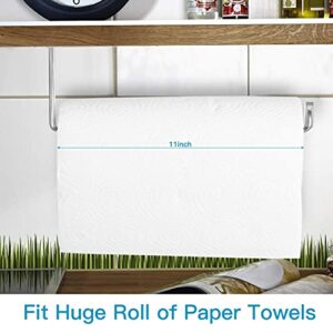 HLHyperLink Paper Towel Holder - Self Adhesive Paper Towel Holder Wall Mount Under Cabinet Mount, Large Rolls Kitchen papertowel Rack Both Available in Adhesive and Screws, SUS304 Stainless Steel