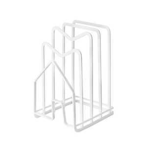 poeland kitchen pantry organizer rack for dinnerware, bakeware, cookware, cutting boards, pan lids