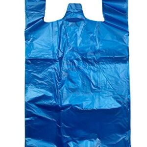ROYAL 7 200CT Jumbo/Extra Large Plastic Grocery Reusable T-shirts Carry-out 19x10x32 Bags (BLUE, 200)