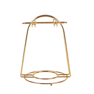 yy yearchy coffee mug holder, espresso cups holder cup drying rack cups drainer stand metal mug tree cups organizer with 4 hook hangers for kitchen counter and tea party(gold)