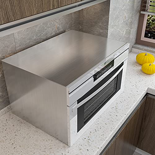 Cre8tive 24" x 118" Wide Silver Aluminum Foil Contact Paper Peel and Stick Waterproof Oil Proof Stainless Steel Wallpaper Heat Resistant for Kitchen Stove Backsplash Renovation Fridge Dishwasher Decor