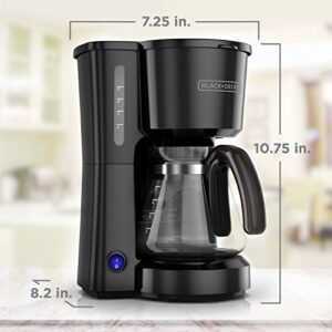 BLACK+DECKER 5-Cup Coffeemaker, Black, CM0700BZ