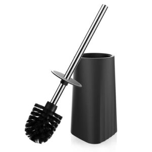 setsail toilet brush, toilet bowl brush and holder compact size toilet brushes for bathroom with 304 stainless steel handle toilet cleaner brush with durable scrubbing bristles, splash-proof