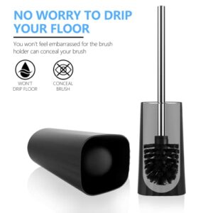 SetSail Toilet Brush, Toilet Bowl Brush and Holder Compact Size Toilet Brushes for Bathroom with 304 Stainless Steel Handle Toilet Cleaner Brush with Durable Scrubbing Bristles, Splash-Proof