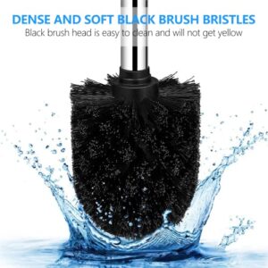 SetSail Toilet Brush, Toilet Bowl Brush and Holder Compact Size Toilet Brushes for Bathroom with 304 Stainless Steel Handle Toilet Cleaner Brush with Durable Scrubbing Bristles, Splash-Proof