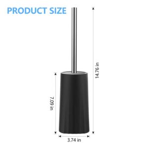 SetSail Toilet Brush, Toilet Bowl Brush and Holder Compact Size Toilet Brushes for Bathroom with 304 Stainless Steel Handle Toilet Cleaner Brush with Durable Scrubbing Bristles, Splash-Proof