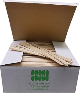 perfect stix wooden coffee stirrer stick, 7-1/2″ length (pack of 100) – packaging may vary