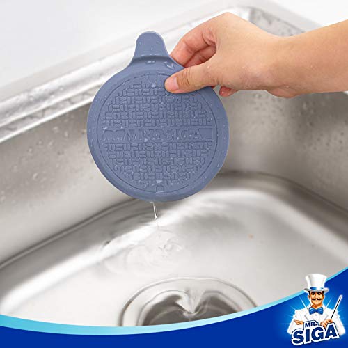 MR.SIGA Silicone Bathtub Stopper, Drain Stopper for Shower, Sink, 5.1" Diameter, 3 Pack