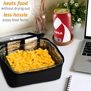 HOTLOGIC Mini Portable Oven, Food Warmer Electric Lunch Box with Wall Plug, Mini Personal Heated Lunch Box for Cooking and Reheating Meals in Office, Travel, Potlucks, Hotel, Home Kitchen (Black)