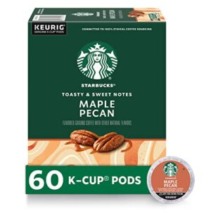 starbucks coffee k-cup pods—maple pecan flavored coffee—naturally flavored—100% arabica—6 boxes (60 pods total)