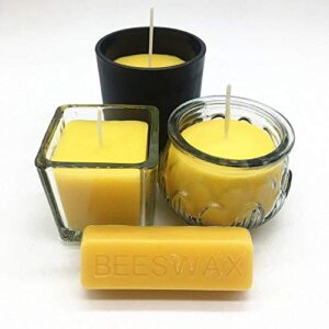 Beesworks® (6) 1oz Yellow Beeswax Bars - Package of (6) 1oz Bars (6oz) - Cosmetic Grade