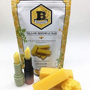 Beesworks® (6) 1oz Yellow Beeswax Bars - Package of (6) 1oz Bars (6oz) - Cosmetic Grade