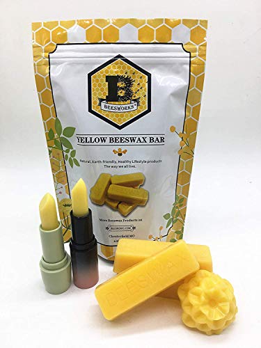 Beesworks® (6) 1oz Yellow Beeswax Bars - Package of (6) 1oz Bars (6oz) - Cosmetic Grade