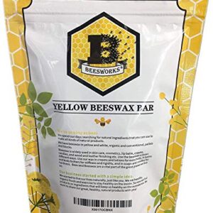 Beesworks® (6) 1oz Yellow Beeswax Bars - Package of (6) 1oz Bars (6oz) - Cosmetic Grade