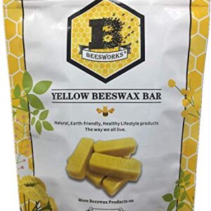 Beesworks® (6) 1oz Yellow Beeswax Bars - Package of (6) 1oz Bars (6oz) - Cosmetic Grade