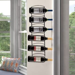 GAKEIHOO Wine Rack Wall Mounted, Wall Wine Rack for 6 Wine Bottles Wine Rack Organizer Wine Storage Display Holder for Kitchen Dining Room Bar