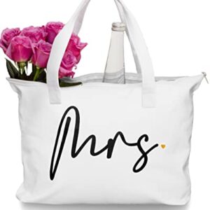 Future Mrs Tote Bag Bride To Be Tote - Classy Bachelorette Gifts For Bride Beach Bag Shower Party Honeymoon Bag Gift - Bridal Totes For Wedding Day Essentials Wifey Bags (Large Canvas 15"x20")