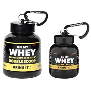 onmywhey – single scoop (75cc) + double scoop (180cc) combo pack protein powder and supplement funnel keychain