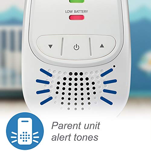 VTech DM112-2 Upgraded Audio Baby Monitor. 2 Parent Units with Rechargeable Battery, Best-in-Class Long Range, Digital Wireless Transmission, Crystal-Clear Sound, Plug & Play, Sound Indicator & Alerts