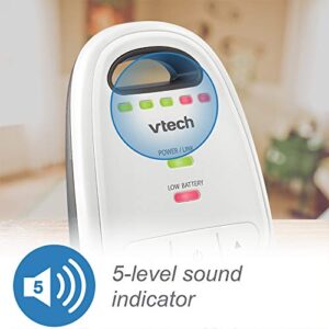 VTech DM112-2 Upgraded Audio Baby Monitor. 2 Parent Units with Rechargeable Battery, Best-in-Class Long Range, Digital Wireless Transmission, Crystal-Clear Sound, Plug & Play, Sound Indicator & Alerts