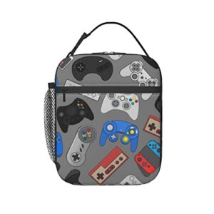 video game controller insulated lunch box bag portable lunch tote for women men and kids