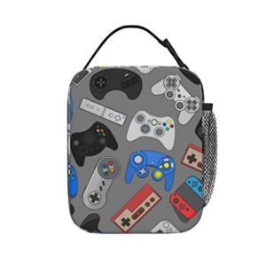 Video Game Controller Insulated Lunch Box Bag Portable Lunch Tote For Women Men And Kids