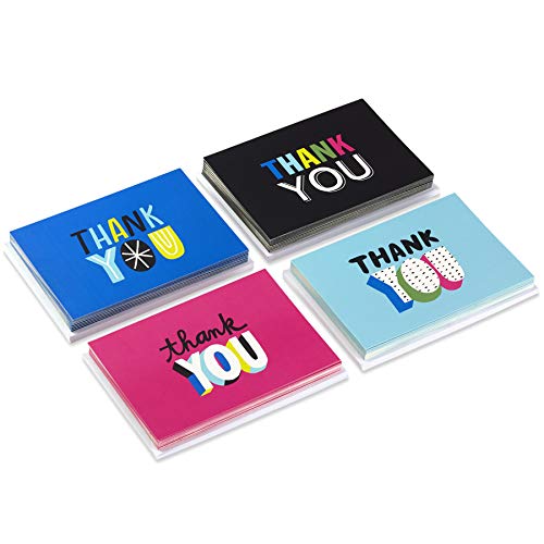 Hallmark Thank You Cards Assortment, Colorful Thanks (48 Cards with Envelopes for All Occasions)